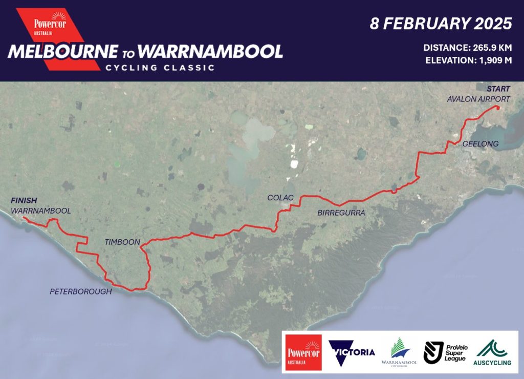 2025 Melbourne to Warrnambool Course Map